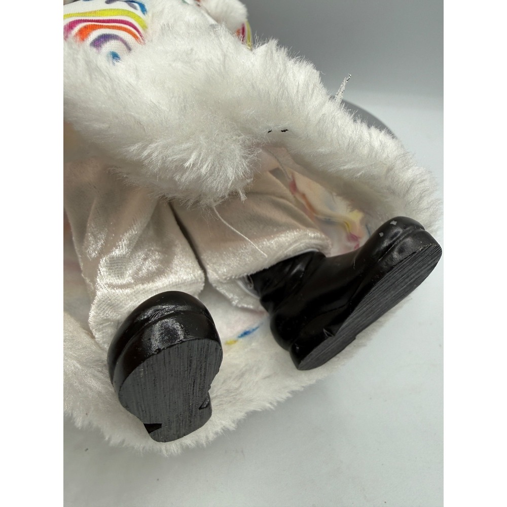 RAINBOW Pride Santa Christmas Figurine w/ gift sack 10.5" CHRISTMAS FIGURE - Picture 7 of 7